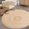 Alfombra de alfombra de área de fibra natural de círculo redondo